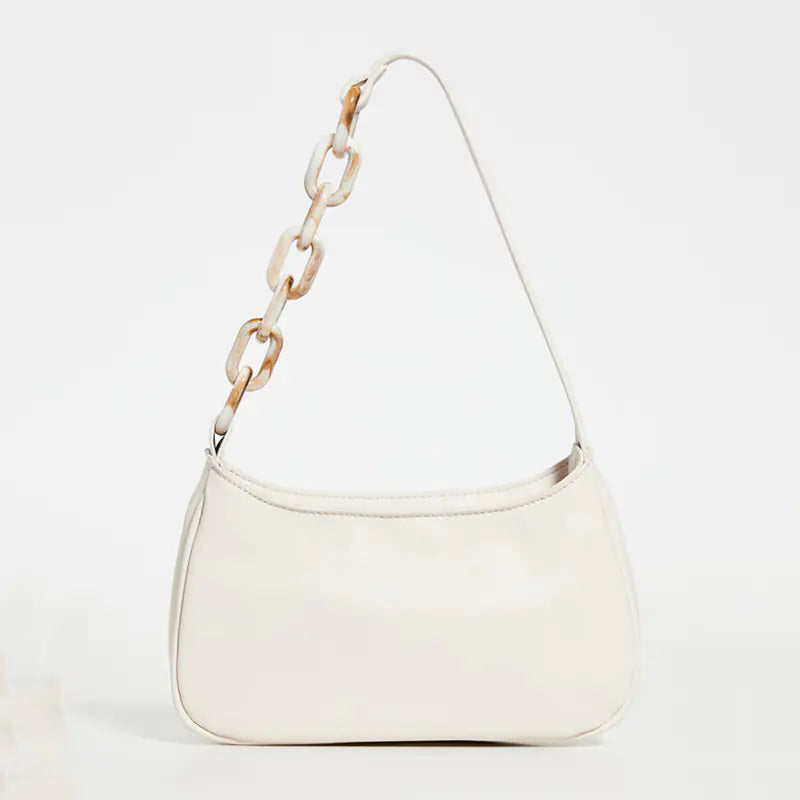 Trendy Small Crocodile Print Acrylic Chain Bag