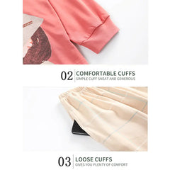 Cute Winter Cartoon Print Women's Pajama Set