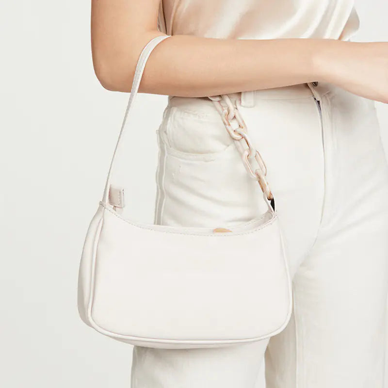 Trendy Small Crocodile Print Acrylic Chain Bag