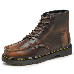 Men's High-Top Cowhide Martin Trendy Tooling Boots