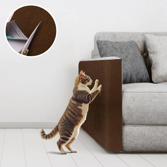alophoty Cat Scratching Mat Self-Adhesive 78.7"x15.8" Trimmable Cat Scratch Furniture Protector Durable Cat Scratch Pad for Couches Cat Trees Walls Easy to Install for Cat Owners
