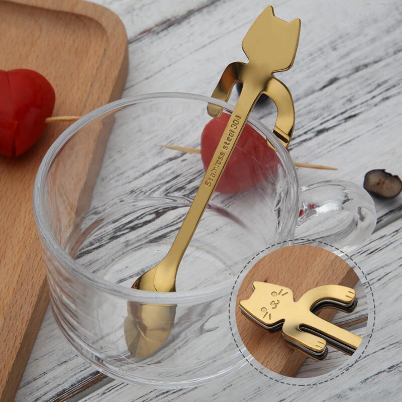 STAINLESS STEEL CAT TEASPOONS - Style Trendy Items (Pet Friendly)